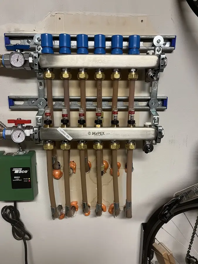 Plumber performing Gas Line Installation at a residential property in Mooers